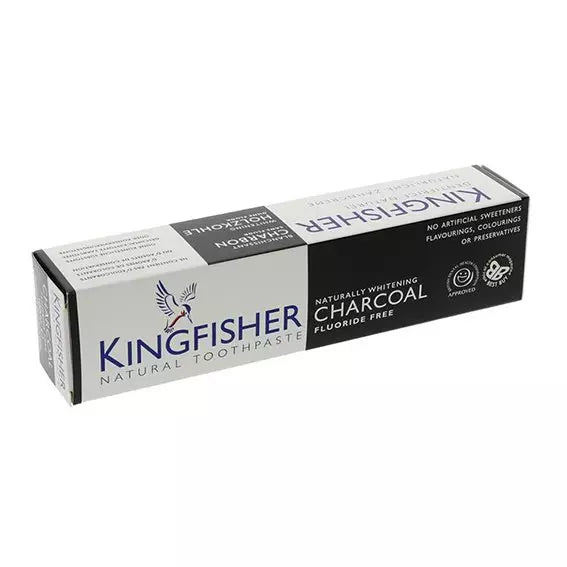 Kingfisher charcoal/kull tannkrem u/fluor